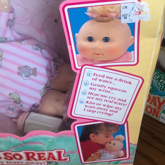 1992 Cabbage Patch Kids Baby Cries Real Tears NIB - Picture 5 of 10